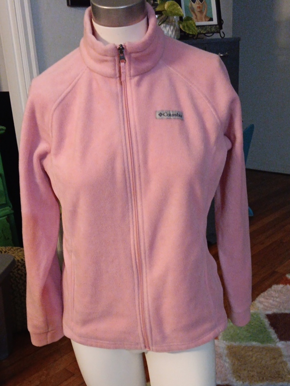 Columbia Women's Light Pink Full-Zip Teddy Fleece Jacket